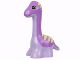 Part No: 37062pb02  Name: Duplo Dinosaur Diplodocus Baby with Medium Lavender Back and Bright Light Yellow Stripes Pattern