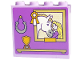 Part No: 49311pb022  Name: Brick 1 x 4 x 3 with Picture with White Horse and Rapunzel, Horseshoe, Bow, and Gold Cup on Shelf Pattern (Sticker) - Set 43195