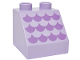 Part No: 6474pb50  Name: Duplo, Brick 2 x 2 x 1 1/2 Slope 45 with Medium Lavender Scalloped Roof Tiles Pattern
