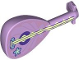 Part No: 80503pb03  Name: Minifigure, Utensil Musical Instrument, Lute with Metallic Light Blue Starfish, Metallic Pink Shell Outlines, Dark Purple Strings and Sound Hole Pattern