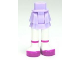 Part No: 92250c00pb06  Name: Mini Doll Hips and Skirt Layered, White Legs and Magenta Shoes with Ankle Straps Pattern