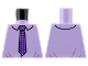 Part No: 973pb4929  Name: Torso Dress Shirt, Dark Purple Checkered Tie Pattern