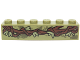 Part No: 3009pb197L  Name: Brick 1 x 6 with Vines and Leaves Pattern Left Side (Sticker) - Set 70014