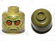 Part No: 3626cpb0669  Name: Minifigure, Head Alien with SW Neimoidian Green Facial Lines Pattern - Hollow Stud