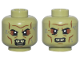 Part No: 3626pb3602  Name: Minifigure, Head Dual Sided Alien Orc Reddish Brown Wrinkles, Dark Bluish Gray Spots, Pointed Top and Bottom Teeth / Top Teeth Pattern
