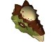 Part No: 38434c02pb01  Name: Dinosaur Head Stygimoloch with Reddish Brown Top with Tan Spot Pattern