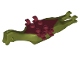 Part No: bb1308c03  Name: Dinosaur Body Pteranodon, 4 Studs, 6 Clips with Fixed Dark Red Top