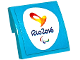 Part No: 15068pb567  Name: Slope, Curved 2 x 2 x 2/3 with Rio 2016 Paralympics Logo Pattern (Sticker) - Set 40225