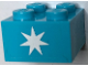 Part No: 3003pb146  Name: Brick 2 x 2 with Maersk Star Logo Pattern (Sticker) - Set 10241