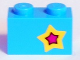 Part No: 3004pb175R  Name: Brick 1 x 2 with Yellow and Magenta Star on Right Side Pattern (Sticker) - Set 41346