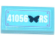 Part No: 3069pb0301  Name: Tile 1 x 2 with Butterfly and '41056 RS' Plate Pattern (Sticker) - Set 41056