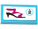 Part No: 3069pb0439  Name: Tile 1 x 2 with 'MP' Logo and Shoe Pattern (Sticker) - Set 41104