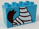 Part No: 31111pb051  Name: Duplo, Brick 2 x 4 x 2 with Zebra Body and Tail Pattern