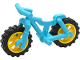 Part No: 36934c05  Name: Bicycle Heavy Mountain Bike with Yellow Wheels and Black Tires (36934 / 50862 / 50861)