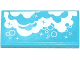 Part No: 87079pb0248  Name: Tile 2 x 4 with White Clouds, Bubbles and Stars Pattern (Sticker) - Set 41078