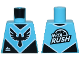 Part No: 973pb5490  Name: Torso Jersey with Black Bird Emblem and White 'ViTA RUSH' and Mountains Logo Pattern