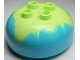 Part No: 98220pb03  Name: Duplo, Brick Round 4 x 4 Dome Top with 2 x 2 Studs with Marbled Yellowish Green Pattern