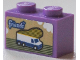Part No: 3004pb273  Name: Brick 1 x 2 with 'Friends', Camper Van and Clouds Pattern (Sticker) - Set 40346