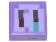 Part No: 3070pb352  Name: Tile 1 x 1 with Pixelated Dark Brown, Dark Red, and Dark Turquoise Rectangles on Lavender Background Pattern (Minecraft Devourer Nose)