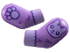 Part No: 981982pb387  Name: Arm, (Matching Left and Right) Pair with Dark Purple and Lavender Cuffs, Cat Head, and Paw Print Pattern