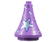 Part No: 98237pb02  Name: Duplo Roof Spire 3 x 3 x 3 (Tapered Cone) with Metallic Light Blue, Metallic Pink and Silver Starfish and Bubbles Pattern