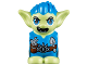 Part No: 28614pb09  Name: Body / Head Goblin with Pointed Ears, Dark Azure Spiked Hair and Tunic with Utility Belt with Goblin Eye Buckle, Trowel and Pouch Pattern
