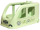 Part No: 4765pb01  Name: Duplo, Train Locomotive Cabin 4 x 8 x 3 1/2 with 2 Studs on Top Back with Dark Blue Train Logo and Headlights, White Numbers 1, 2, 3 and Figures in Heart, Lime Music Notes, Stars and Dots Pattern