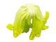 Part No: 53801pb01  Name: Minifigure, Hair Female Mid-Length Wavy with Side Spikes, Elongated Hole in Back and Marbled Trans-Neon Green Pattern