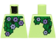 Part No: 973pb5060  Name: Torso with Green Leaves and Medium Lavender and Lavender Flowers Pattern (BAM)