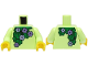 Part No: 973pb5060c01  Name: Torso with Green Leaves and Medium Lavender and Lavender Flowers Pattern (BAM) / Yellowish Green Arms / Yellow Hands