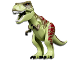 Part No: trex09  Name: Dinosaur Tyrannosaurus rex with Olive Green Back and Dark Red Markings