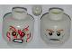 Part No: 3626pb0907  Name: Minifigure, Head Dual Sided Medium Nougat Eyebrows, Gray Wrinkles, Determined / Angry with Red Eyes and Protruding Veins Pattern