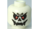 Part No: 3626pb2835  Name: Minifigure, Head Skull with Red Eyes and Open Mouth Grin Pattern
