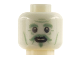 Part No: 3626pb2839  Name: Minifigure, Head Sand Green Contours, Eyebrows, Moustache, Soul Patch Pattern