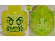 Part No: 3626pb3333  Name: Minifigure, Head Alien Ghost with Yellowish Green Face, Cheeks, Large Raised Eyebrows, Pointed Eyes and Flames in Back Pattern