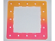 Part No: 45495pb01  Name: Clikits Frame, Square with 16 Holes with Color Graduating to Trans-Dark Pink Pattern