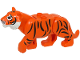 Part No: bb0787c05pb01  Name: Cat, Large (Tiger) with White Muzzle and Nose and Black Stripes Pattern