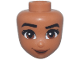 Part No: 107866  Name: Mini Doll, Head Friends with Black Eyebrows, Right Raised, Eyelashes, Reddish Brown Eyes and Lips, Wide Grin Pattern (Moana)