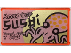 Part No: 57895pb088  Name: Glass for Window 1 x 4 x 6 with Octopus, Ninjago Logogram 'ROOF TOP' and 'FOOD WITH A VIEW', 'SUSHI' Pattern (Sticker) - Set 70657