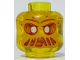 Part No: 28621pb0008  Name: Minifigure, Head Alien Ghost with White Eyes, Bright Light Orange Face, and Slime Mouth with Frown Pattern - Vented Stud