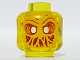 Part No: 3626pb3336  Name: Minifigure, Head Alien Ghost with White Eyes, Bright Light Orange Face, Open Mouth Smile with Slime Pattern
