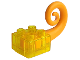 Part No: 40697pb01  Name: Duplo, Brick 2 x 2 with Molded Rubber Tail Curled