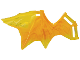 Part No: 4899pb02  Name: Dragon Wing 11 x 5 with Bar Handles with Marbled Bright Light Orange Pattern