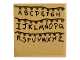 Part No: 10202pb011  Name: Tile 6 x 6 with Bottom Tubes with Black Alphabet Letters and Multicolored Christmas Lights on Tan Background Pattern (Sticker) - Set 75810