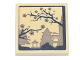 Part No: 11203pb060  Name: Tile, Modified 2 x 2 Inverted with Ink Wash Painting of Temple and Cherry Blossom Trees Pattern (Sticker) - Set 71741