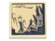 Part No: 11203pb062  Name: Tile, Modified 2 x 2 Inverted with Ink Wash Painting of Temple and Cliffs and Ninjago Logogram 'MR' Pattern (Sticker) - Set 71741