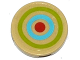 Part No: 14769pb012  Name: Tile, Round 2 x 2 with Bottom Stud Holder with Lime, Medium Blue and Red Target Pattern (Sticker) - Set 41051