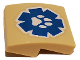 Part No: 15068pb362  Name: Slope, Curved 2 x 2 x 2/3 with White Paw Print on Blue Wildlife Rescue Logo Pattern