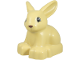 Part No: 17684pb03  Name: Duplo Bunny / Rabbit Head Turned Left with Eyes Top Semicircular and Dark Brown Nose Pattern