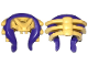 Part No: 19044pb01  Name: Minifigure, Headgear Helmet Ninjago Snake Skull and Spine with Dark Purple Snake Pattern